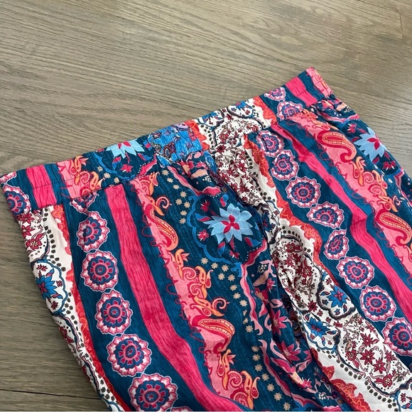 Soft Surroundings High Rise Talavera Pants Abstract Flowy Pants Size Large P - Picture 8 of 9
